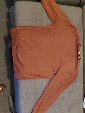 Topman Burnt Orange Crewneck Sweater